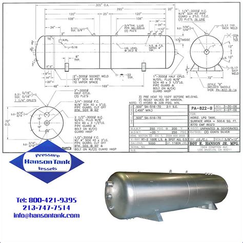 PA-822-B 5000 Gallon Lpg Tank | Asme Storage Tanks