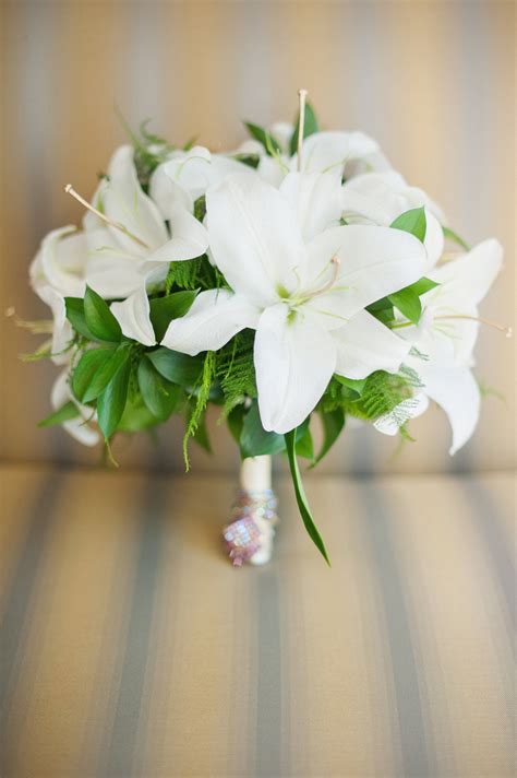 White Lily Bridal Bouquet