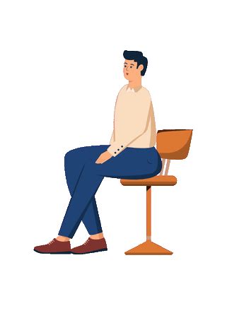 Cartoon Person Sitting On A Chair