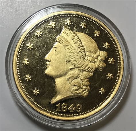 1849 $20 Gold Liberty Replica Coin | Property Room