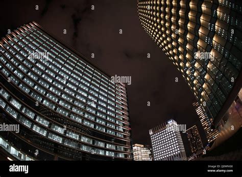 Yokohama Minato Mirai of buildings and night view Stock Photo - Alamy