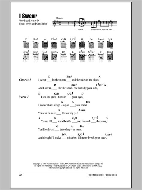 I Swear by All-4-One - Guitar Chords/Lyrics - Guitar Instructor