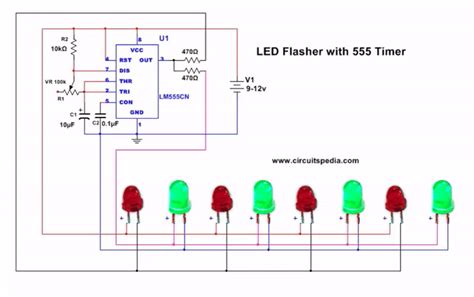 Led Flasher Circuit Diagram 12v