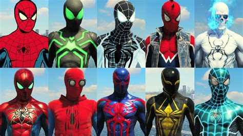 All Suits in Spider-Man PS4 - YouTube