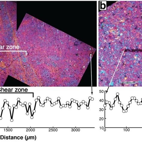 Examples of XRF maps in a shear zone (sample 21R-2, 82-85) and a vein... | Download Scientific ...