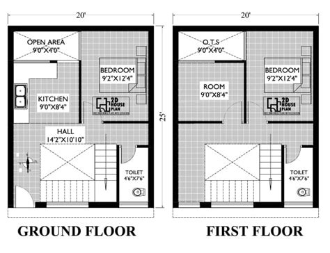 20x25 Duplex House Plans North Facing With Vastu | Best 3bhk