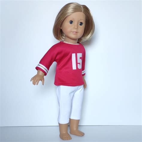 LI Red Football Jersey Number 15 and White Knit Capris 18 - Etsy