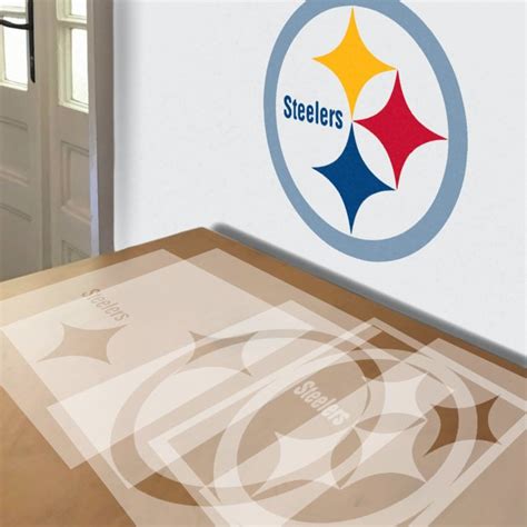 Pittsburgh Steelers stencil in 5 layers.