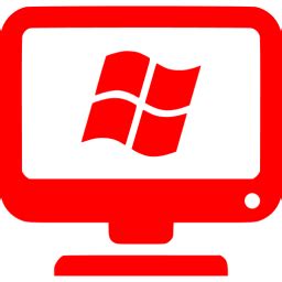 Red windows client icon - Free red windows icons