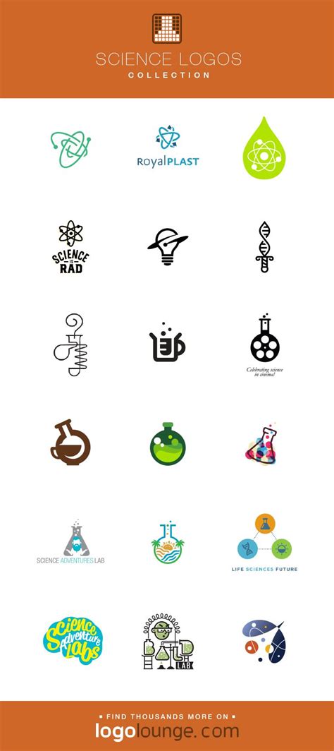 Logo Collection : Science vector logo designs. Beakers, text tubes, dna ...