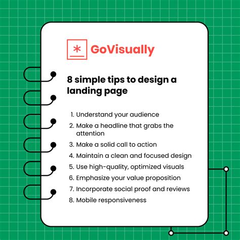 8 simple tips for designers to design a landing page - GoVisually