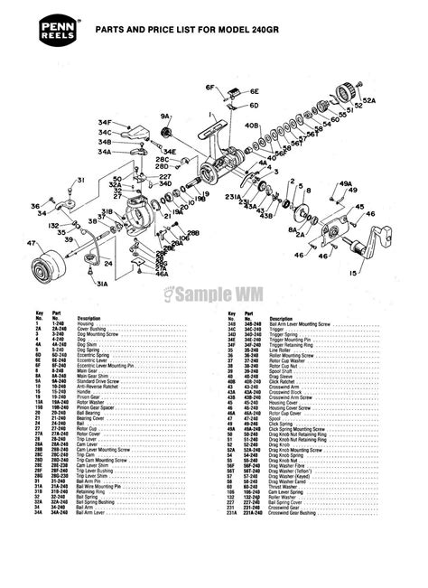 Fishing Reel Schematics Penn