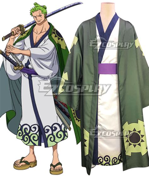 One Piece Wano Country Arc Roronoa Zoro Kimono Cosplay Costume