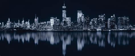 New York City Wallpaper 4K, Night, Cityscape, City lights