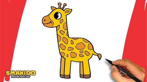 How to Draw Giraffe For Kids and Beginners | Easy Giraffe Drawing Step by Step Tutorial - YouTube