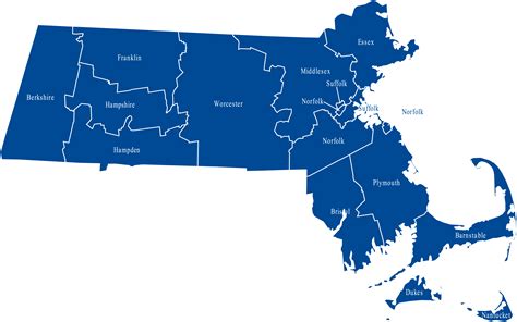 Massachusetts Map - Guide of the World