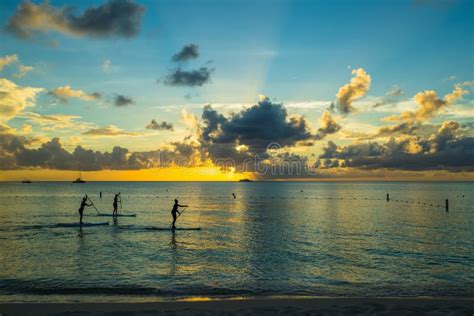 Sunset On A Caribbean Beach Stock Image - Image of blue, background: 79254367