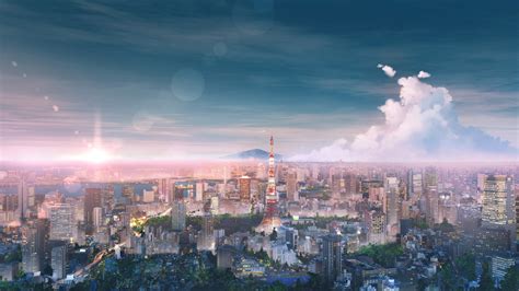 Anime Cityscape Wallpaper