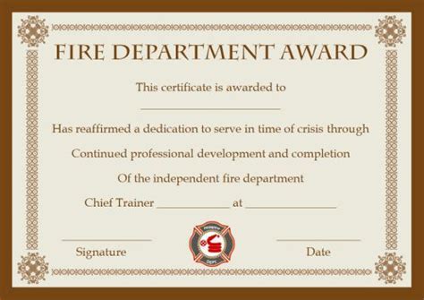 10+ Fire Safety Certificates Ideas | Fire Safety Certificate in Fresh Firefighter Certificat ...