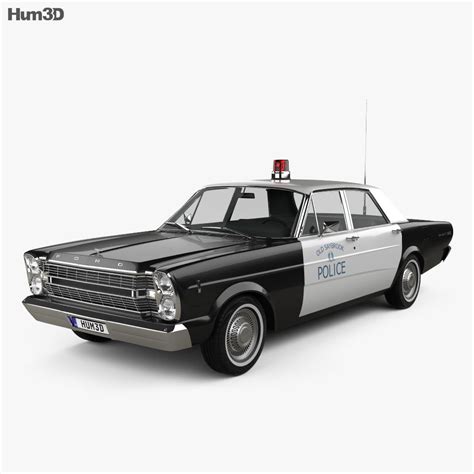 Ford Galaxie 500 Police 1966 3D model - Vehicles on Hum3D