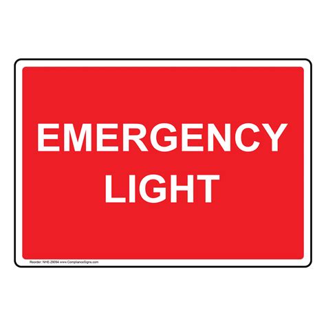 Emergency Response Safety Awareness Sign - Emergency Light