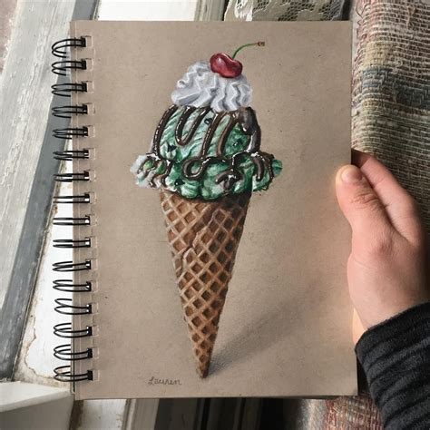 Here's a fun and quick (hour and a half) ice cream cone drawing. Let me know what you think ...