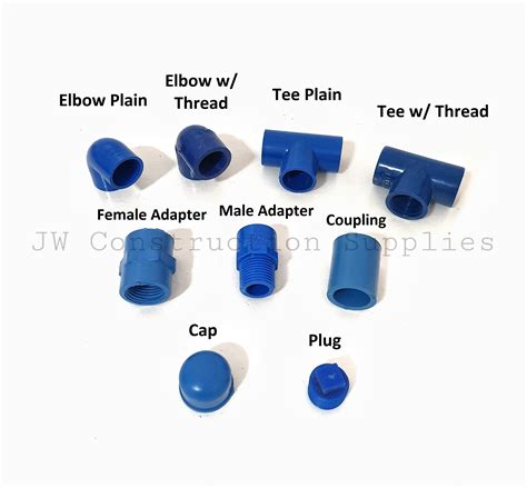 PVC Blue Pipe Waterline Fittings (Tee/ Elbow/ Coupling/ Male & Female ...