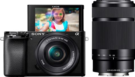 Sony Alpha 6100 Mirrorless Camera 2-Lens Kit with E PZ 16-50mm and E 55 ...