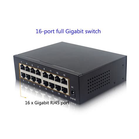 16 Port Gigabit Switch 10/100/1000Mbps Full Duplex Gigabit Ethernet Switches -in Network ...