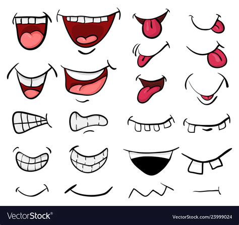 Cartoon mouth set symbol icon design beautiful Vector Image