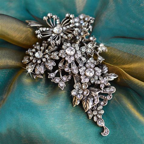 Vintage Wedding Corsage Pin, Sweet Romance, 1940s Wedding Brooch, Bridal Accessories, Vintage ...