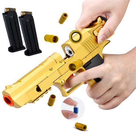 Buy Look Real Toy with Ejecting Soft Bullets,Pistol Toys Play EVA Foam Blaster Realistic Model ...