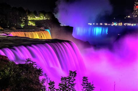 Niagara Falls night Photograph by Lamyl Hammoudi - Pixels