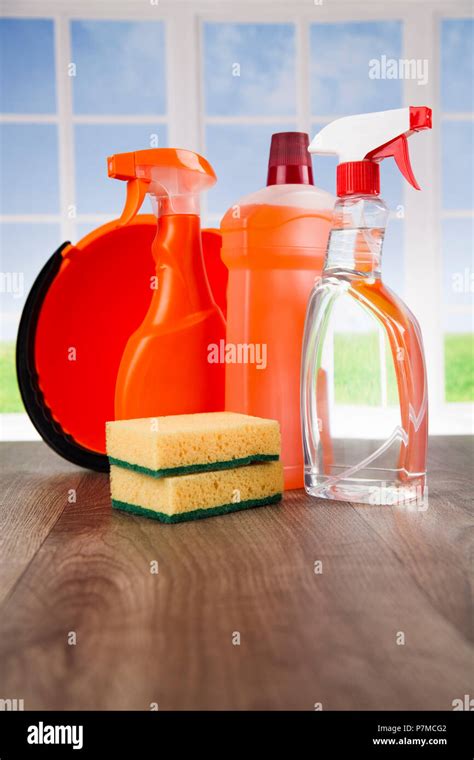 Variety of cleaning products Stock Photo - Alamy