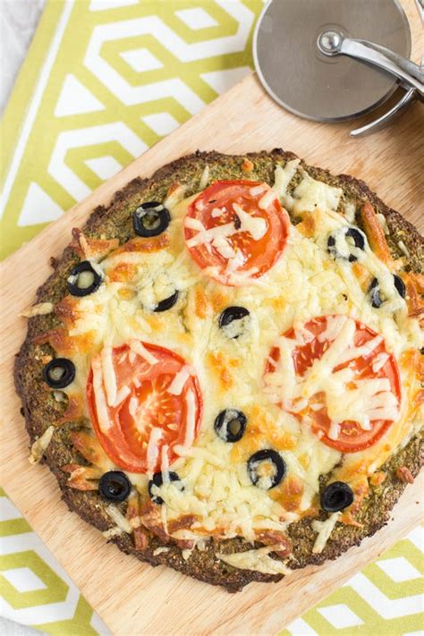 Low-Carb Broccoli Pizza Crust - Easy Cheesy Vegetarian