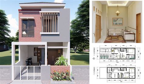 Gambar Rumah 2 Lantai Minimalis : Desain Dan Denah Rumah 2 Lantai 5 X 12 M Konsep Sederhana Tapi ...