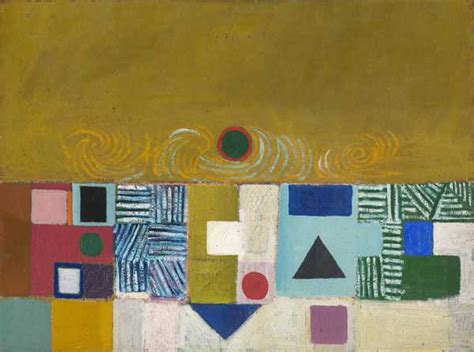 ‘Square Motif, Blue and Gold: The Eclipse‘, Victor Pasmore, 1950 | Tate