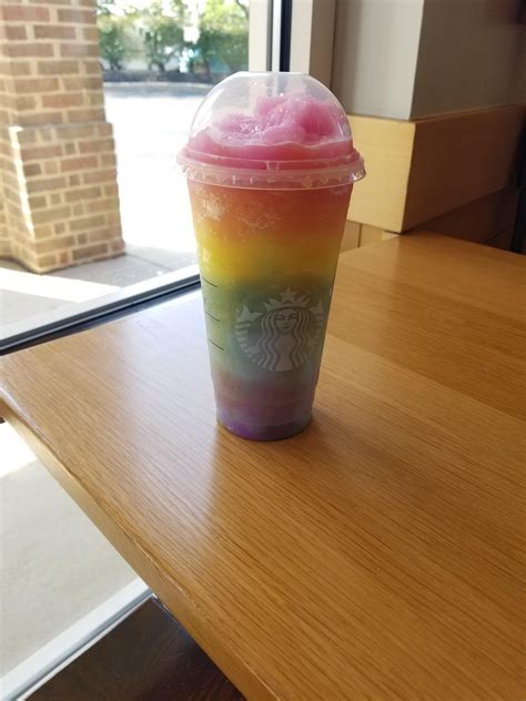 Made the rainbow frappuccino of my wildest dreams today! (Shoutout to ...