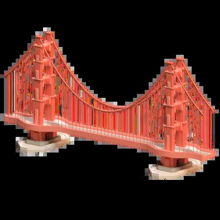 Golden Gate Bridge 3D Icon download in PNG, OBJ or Blend format