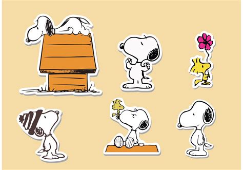 Descargar Vectores Snoopy De La Etiqueta engomada Vector. ¡Encuentre más de un millón de ...