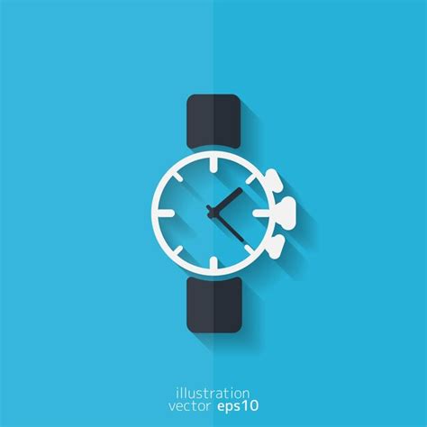 Premium Vector | Watch clock icon flat design