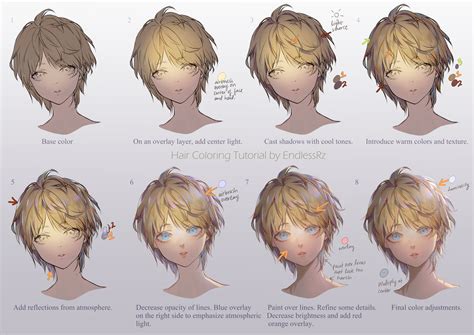 Hair Coloring tutorial by EndlessRz on DeviantArt