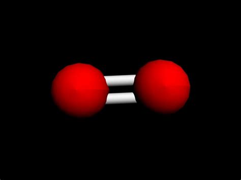 oxygen molecule 3d model