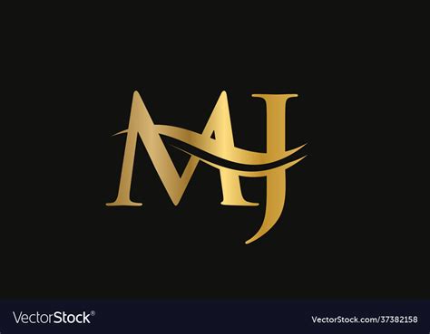 Letter mj logo design for business and company Vector Image