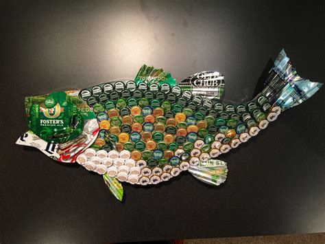 Largemouth Bass (on Etsy at BrewArtByBill ) | Beer cap art, Bottle cap ...