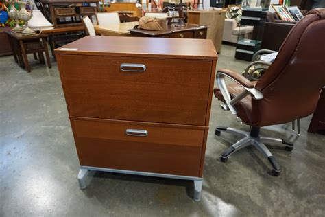 IKEA OAK 2 DRAWER LATERAL FILING CABINET - Big Valley Auction