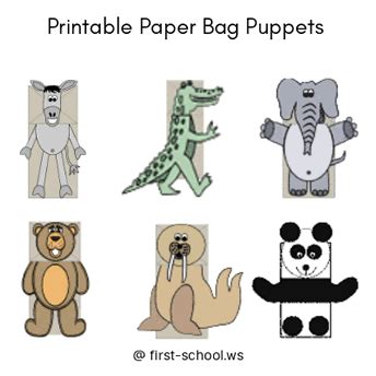 Free Printable Paper Bag Puppet Templates - PRINTABLE TEMPLATES