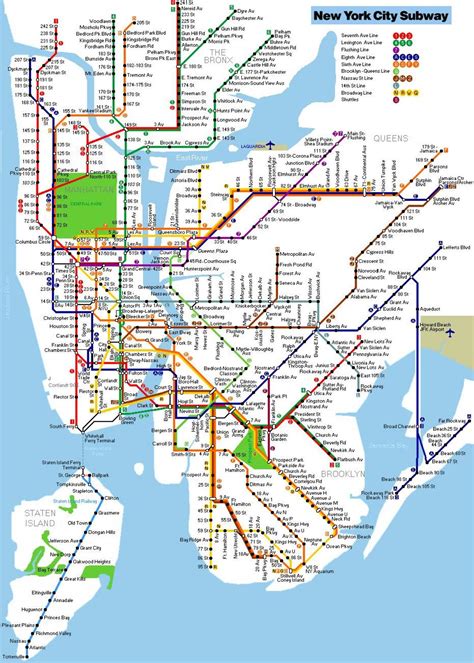 NYC U-Bahn-Karte - metro Karte New York (New York - USA)