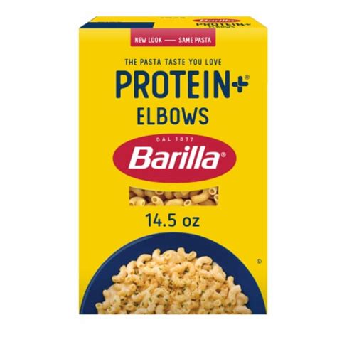 Barilla Protein+ (Plus) Elbows Pasta Non-GMO and Kosher Certified Plant Based Protein Pasta, 14. ...