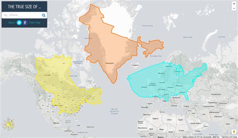 Real Country Sizes Map - United States Map States District